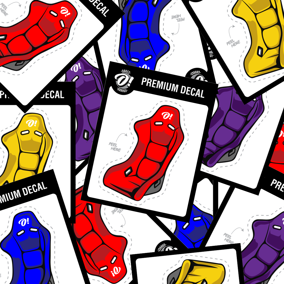 O! Racing Seat Decal -Multi Colors – ShopJimmyO