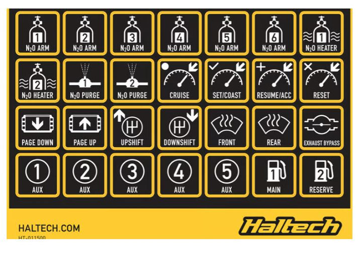 Haltech CAN Keypad Label Set – ShopJimmyO