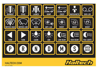 Haltech CAN Keypad Label Set