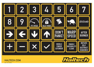 Haltech CAN Keypad Label Set