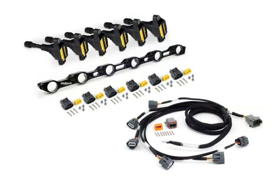 R35 Coil Conversion Kit for Toyota JZ Incl. Bracket Coils Connectors and Harness (1JZ, 1JZ VVTi,2J)