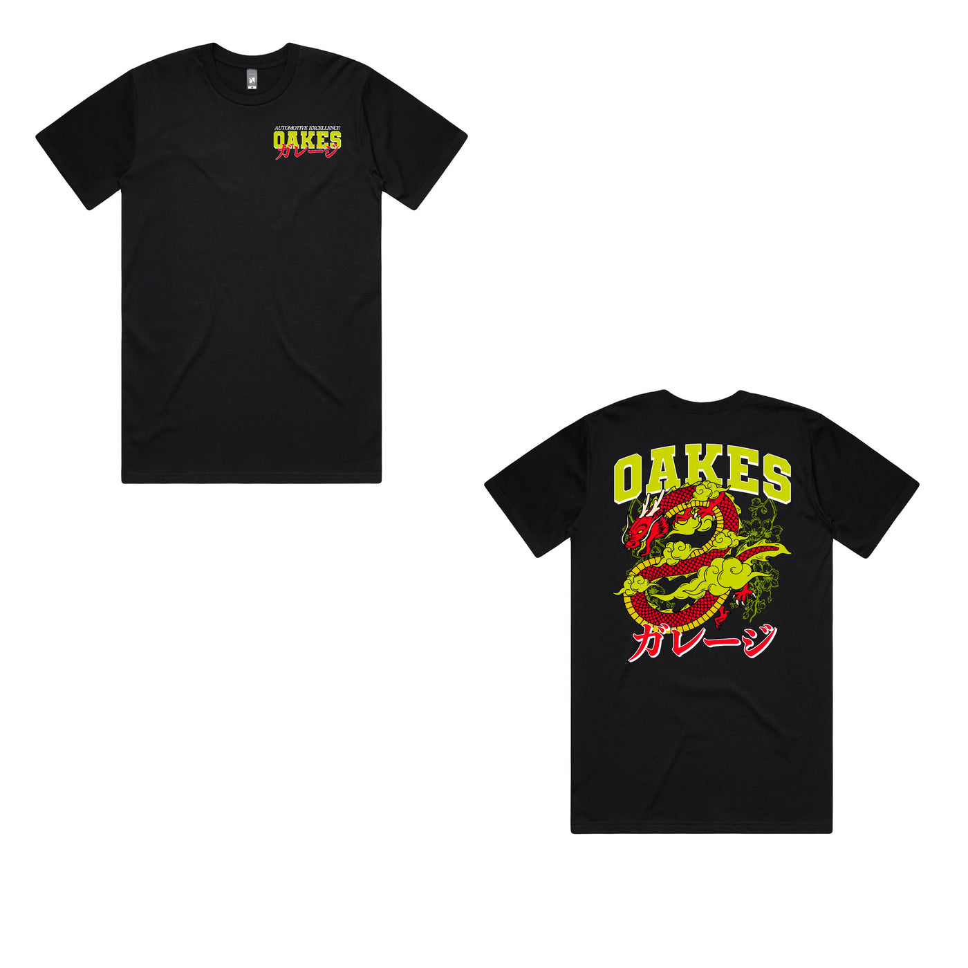 Oakes Dragon Tee - Red / Green