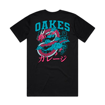 Oakes Dragon Tee - Blue / Pink
