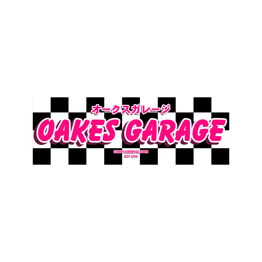 Oakes Garage Checkered Nobori Flag