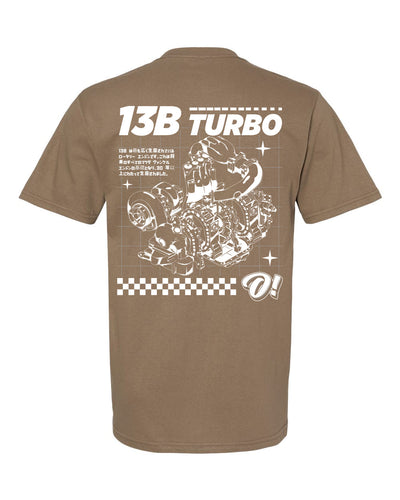 Turbo Rotary Tee -Brown