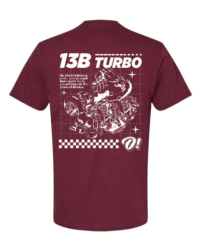 Turbo Rotary Tee - Maroon