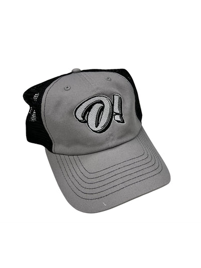 O! Logo Trucker Dad Hat - Gray/Black