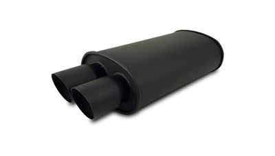 Oval Muffler with Dual 3in Outlet - 4in inlet I.D.