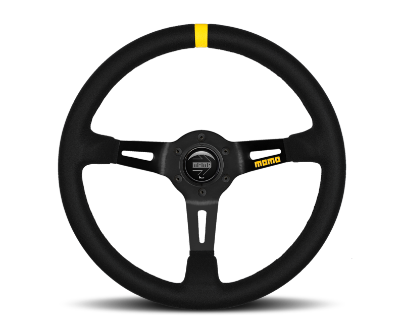 MOD08 - 350mm -  Black Suede/Black Spokes/1 Stripe