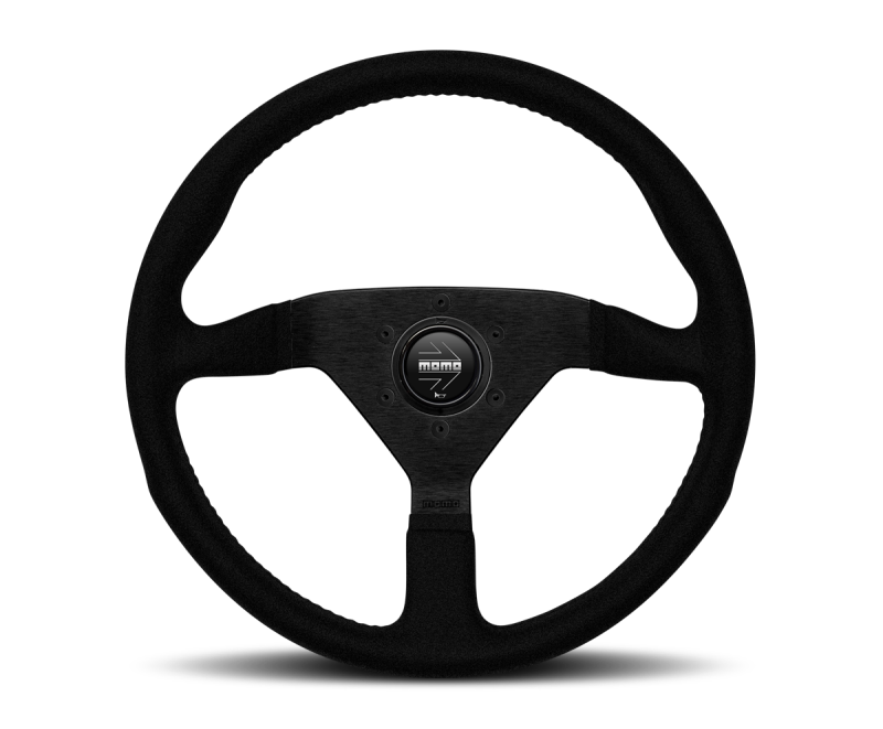 Montecarlo Alcantara - 350 mm - Black/Black Stitch/Black Spokes