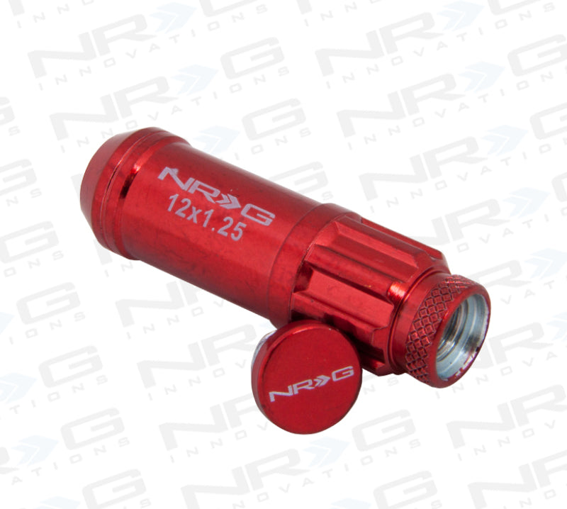 M12 X 1.25 Steel Lug Nut Set  - Red