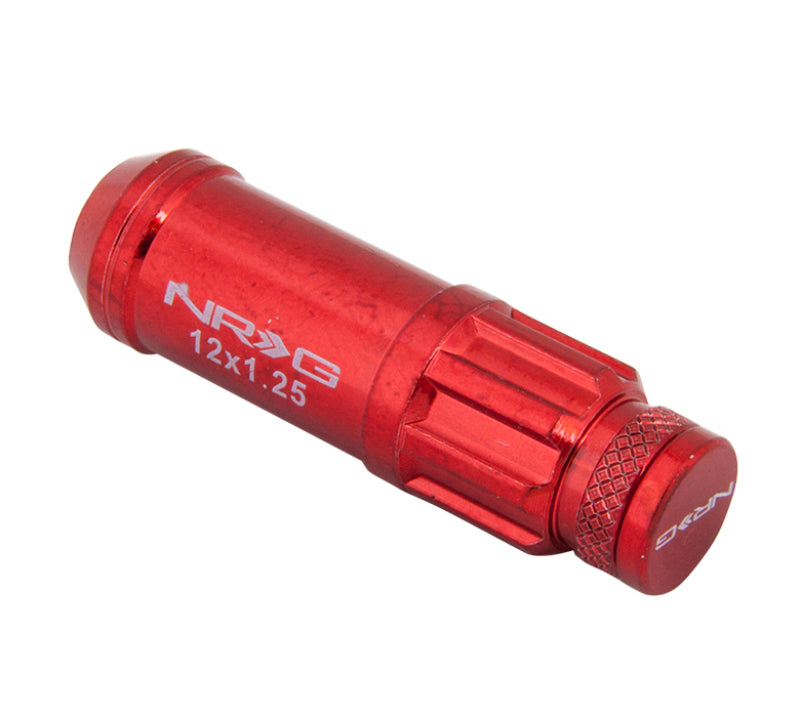 M12 X 1.25 Steel Lug Nut Set  - Red