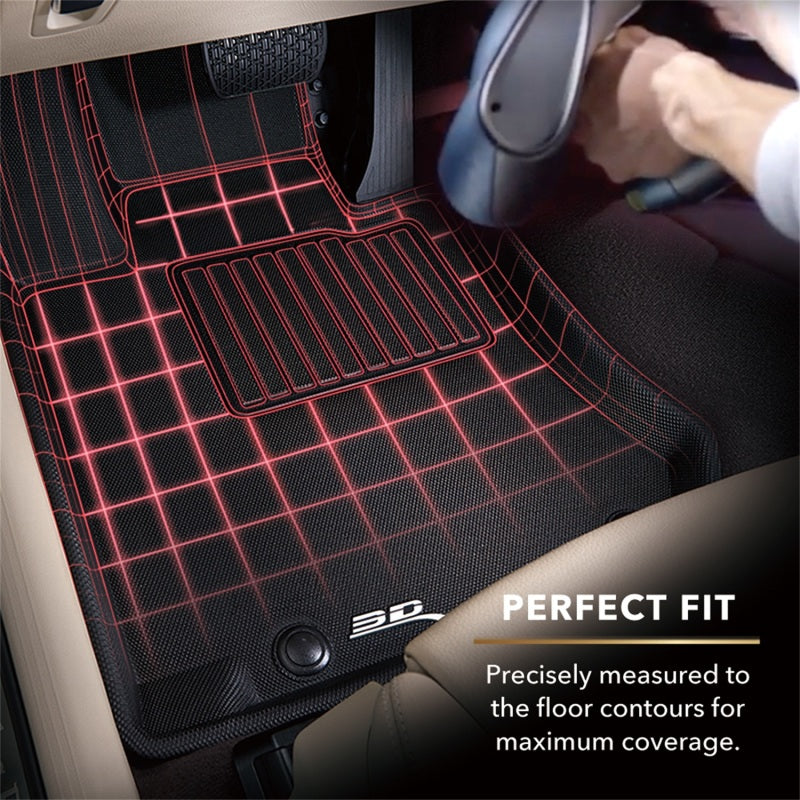 3D MAXpider 2016-2020 Honda Hr-V Kagu 2nd Row Floormats - Black