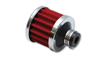 Vibrant Crankcase Breather Filter w/ Chrome Cap 1.25in 32mm Inlet ID