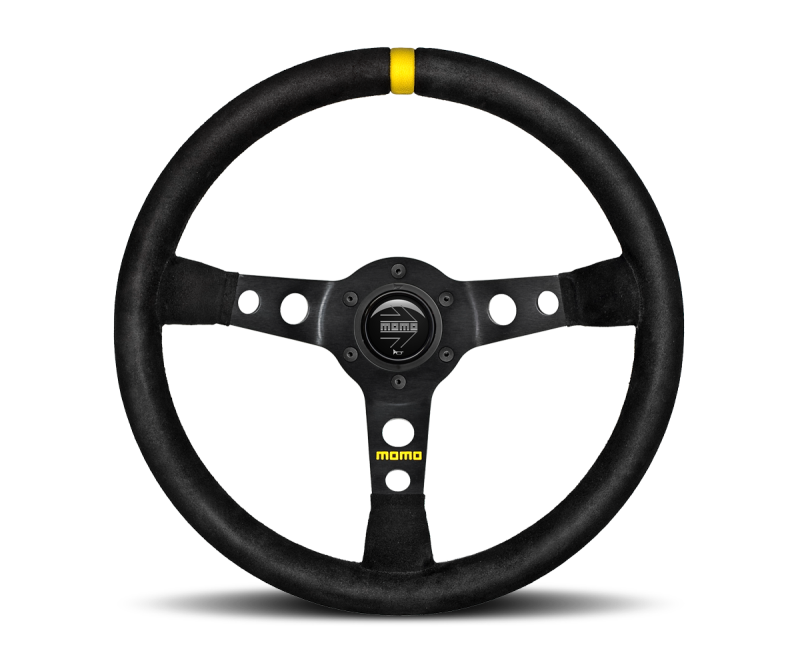 MOD07 - 350 mm -  Black Suede/Black Spokes/1 Stripe