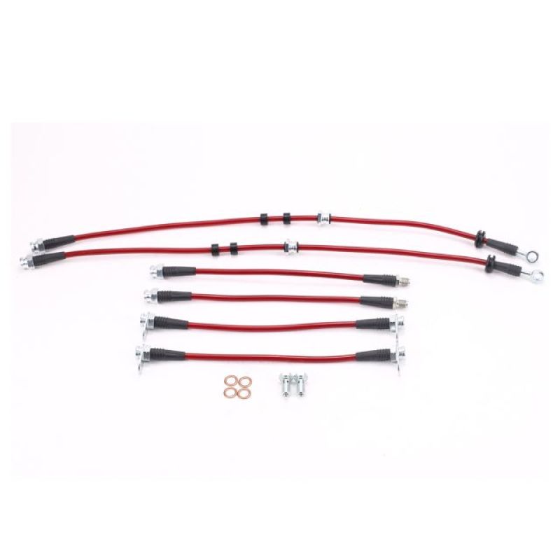 Power Stop 09-15 Mitsubishi Lancer Front & Rear SS Braided Brake Hose Kit