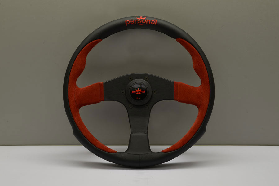 Special Order - Pole Position - Black Leather/Red Suede (330mm & 350mm)