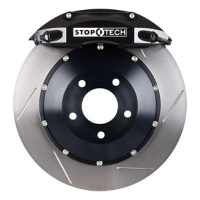 StopTech 98-10 Volkswagen Beetle Front BBK w/ Black ST-40 Calipers Slotted 328x28mm 2pc Rotors