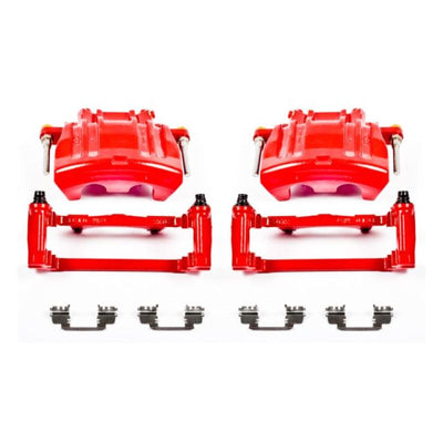 Power Stop 2012 Chrysler 300 Front Red Calipers w/Brackets - Pair