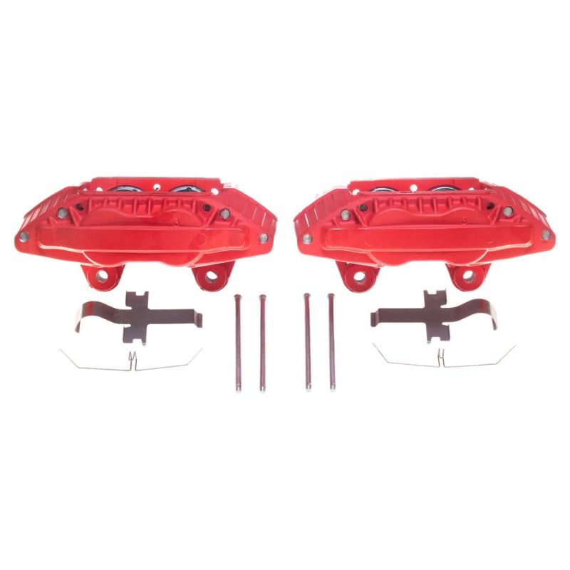 Power Stop 90-96 Nissan 300ZX Front Red Calipers - Pair