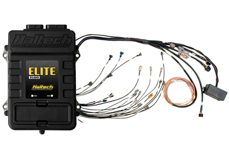 Haltech Elite 1500 Terminated Harness ECU Kit w/ 2G CAS/Square EV1 Injector Connectors