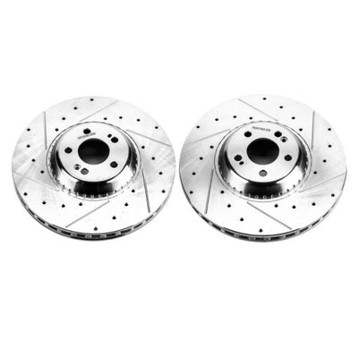Power Stop 2017 Mercedes-Benz Maybach S550 Front Evolution Drilled & Slotted Rotors - Pair