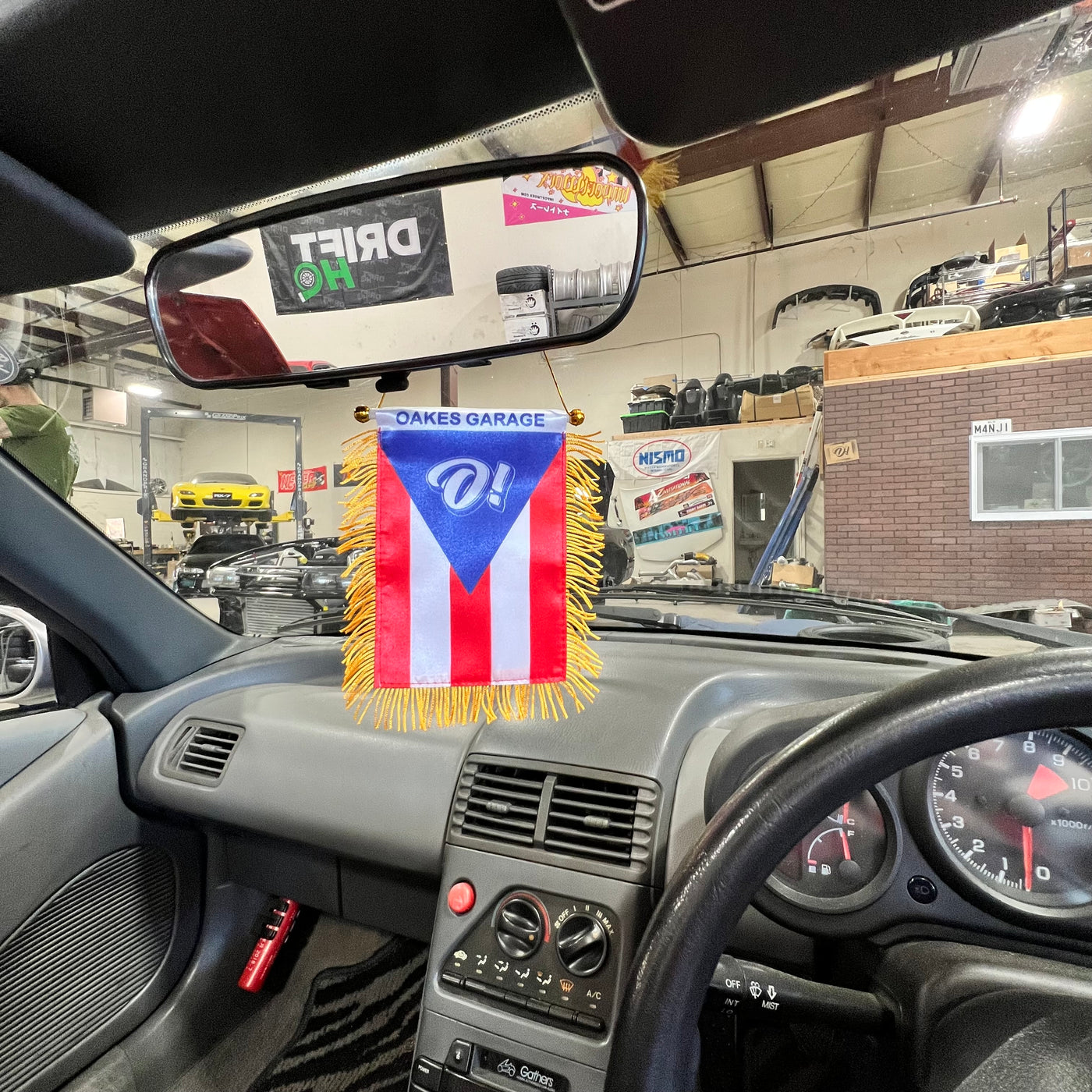 Oakes Garage Puerto Rico Window Flag