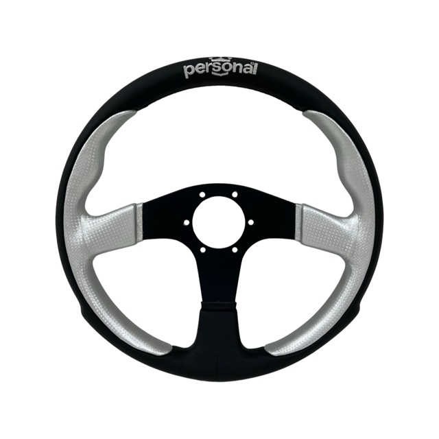In Stock - Pole Position - Leather/Silver - 350mm