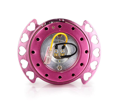 NRG Quick Release Kit - Red Body/ Red Heart Cutout Ring