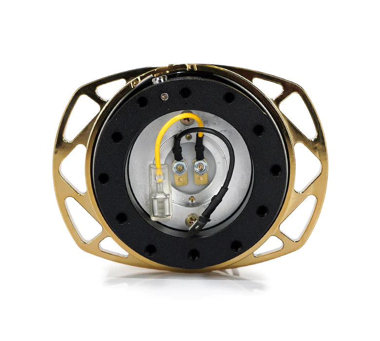 NRG Quick Release Kit Gen 257 - Black Body / Chrome Gold Cutout Ring