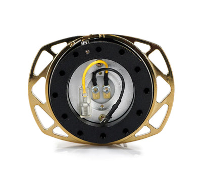 NRG Quick Release Kit Gen 257 - Black Body / Chrome Gold Cutout Ring
