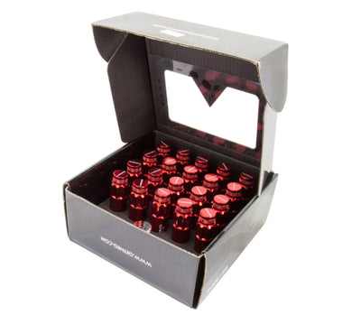 M12 X 1.25 Steel Lug Nut Set  - Red