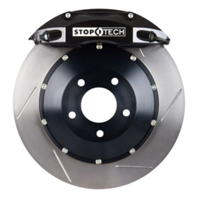 StopTech 98-10 Volkswagen Beetle Front BBK w/ Black ST-40 Calipers Slotted 328x28mm 2pc Rotors