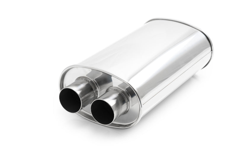 Vibrant Universal 2.5in Stainless Steel Dual In-Out Muffler