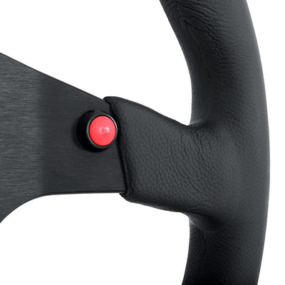 MOD80 - 350mm - Black Leather/Black Spokes